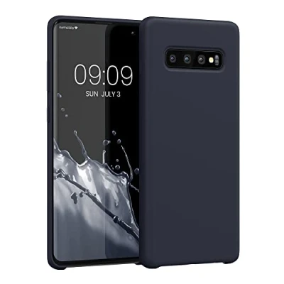 Afbeelding van kwmobile telefoonhoesje compatibel met Samsung Galaxy S10 Plus / S10+ hoesje Zachte case voor smartphone Back cover in bosbesblauw