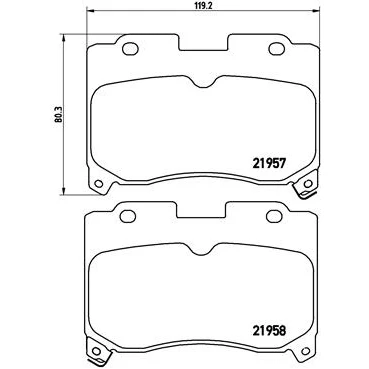 Afbeelding van Brembo Remblokset P 83 090