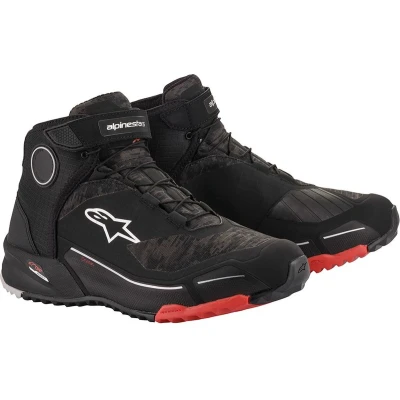 Afbeelding van ALPINESTARS CR X DRYSTAR RIDING BLACK CAMO RED MOTORCYCLE SHOES 13 Maat Laars
