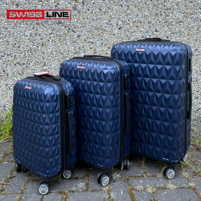 Afbeelding van Swiss Line Switzerland Kofferset 3 Delig Complete Reiskoffer set Hardcase koffer BLAUW/BLUE
