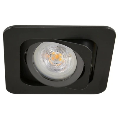 Afbeelding van LED inbouwspot Curro Vierkant Zwart Extra Warm Wit Dimbaar 5W Philips
