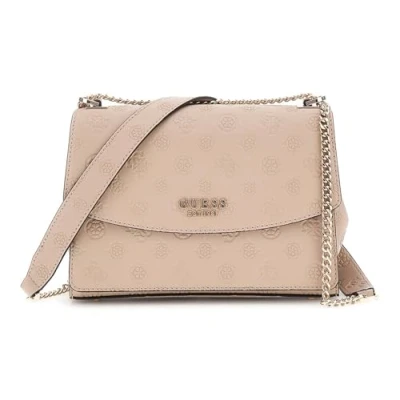 Afbeelding van GUESS Schoudertas Phoebe Convertible Xbody Flap Bag Simply Taupe Logo