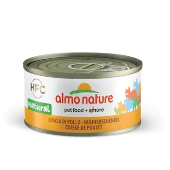 Afbeelding van Almo Nature Hfc Cat Natural Blik 70 g Kattenvoer Kippenboutvlees