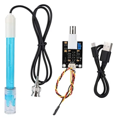 Afbeelding van PH sensormodule, 5V sensor Composietelektrode Testcodesensor 2.0 Interface met sonde en BNC connector voor meter