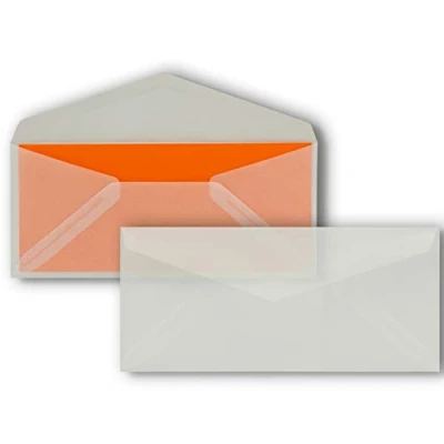Afbeelding van FarbenFroh van GUSTAV NEUSER enveloppen, 100 transparant, DIN lang, 110 x 220 mm (11 22 cm), natte plakrand zonder venster, ideaal voor uitnodigingskaarten