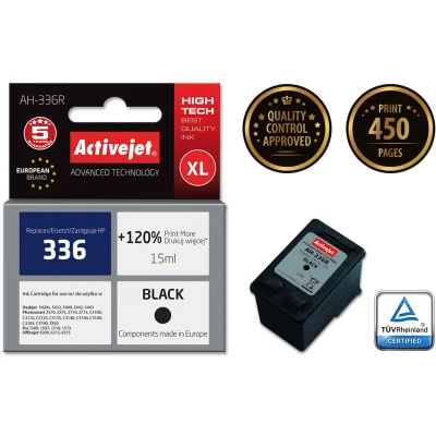 Afbeelding van Activejet AH 336R inkt (vervanging HP 336 C9362EE; Premium; 15 ml; zwart)