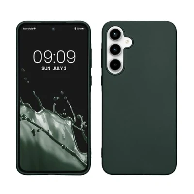 Afbeelding van kwmobile telefoonhoesje geschikt voor Samsung Galaxy A35 Hoesje smartphone Back cover in metallic petrol