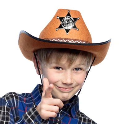 Afbeelding van Boland Hoed Sheriff Junior Bruin