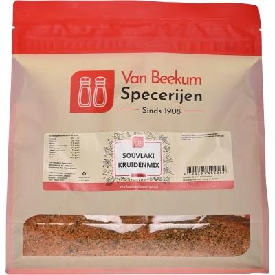 Afbeelding van Van Beekum Specerijen Souvlaki Kruidenmix 1 kilo (hersluitbare stazak)