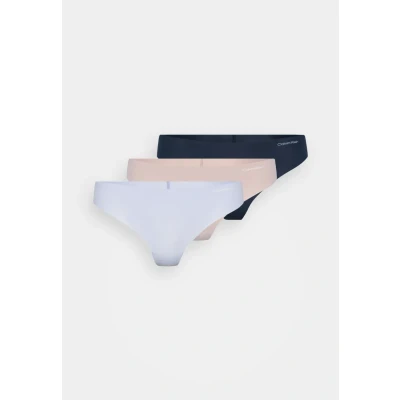 Afbeelding van Calvin Klein Underwear Thong Invisibles 3 PACK String, Dames, Maat: XL, Casual blue/speakeasy/cedar