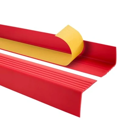 Afbeelding van Traprandprofiel zelfklevend PVC kunststof anti slip profiel hoekprofiel 50x42, rood, 90cm