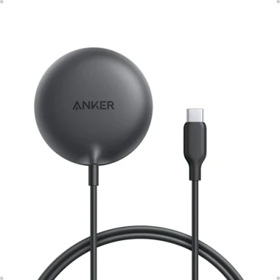 Afbeelding van Anker Zolo Magnetische draadloze oplader, Qi2 gecertificeerd, 15 W, MagSafe compatibel draadloos laadpad, voor iPhone 16/15/14/13 serie, AirPods en meer (adapter niet inbegrepen)