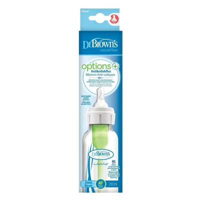 Afbeelding van Dr Brown&#039;s Options+ Anti colic Smalle Hals Fles 250 ml SB81005 BEX