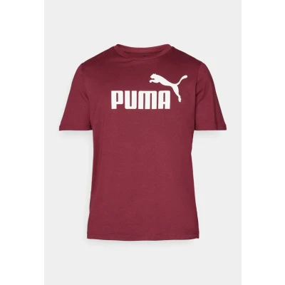 Afbeelding van Puma LOGO TEE Tshirt print, Heren, Maat: Small, Ruby shimmer