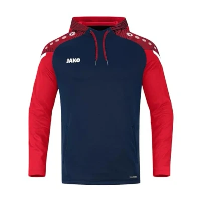 Afbeelding van JAKO Performance Hoodie, Heren, Maat: 46/48, Marine/rot