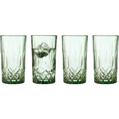 Afbeelding van Lyngby Glas Sorrento Highball 38 cl 4 st. Groen