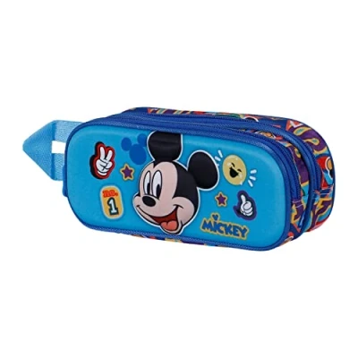 Afbeelding van Micky Mouse blissy 3d dubbele etui, oranje, pennenetui