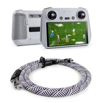 Afbeelding van VOVMOEYA DJI RC 2 Nekband,DJI Band,Nekriem voor RC/RC 2/RC Pro/RC Plus Afstandsbediening Mini 4 Pro/Mini 3 Pro/Air Bandje Sleutelkoord Zwart en wit