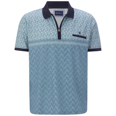 Afbeelding van Babista Poloshirt, Heren, Maat: Medium, Blau gemustert