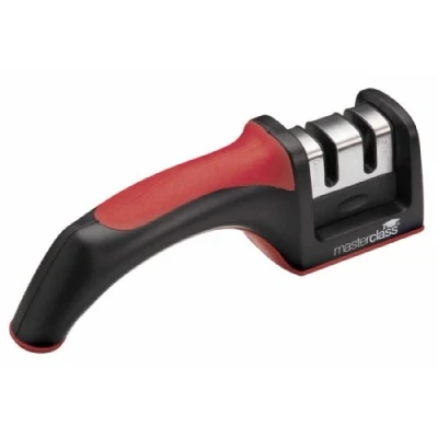 Afbeelding van MasterClass messenslijper 19 x 6,1 cm RVS/rubber rood/zwart