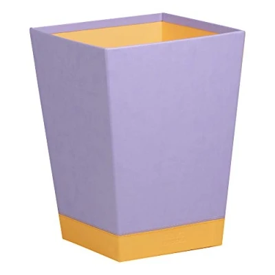 Afbeelding van Rhodia 318829C prullenmand (24 x 24 32 cm, kunstleer, elegant en praktisch, ideaal voor op kantoor) 1 stuk, iris