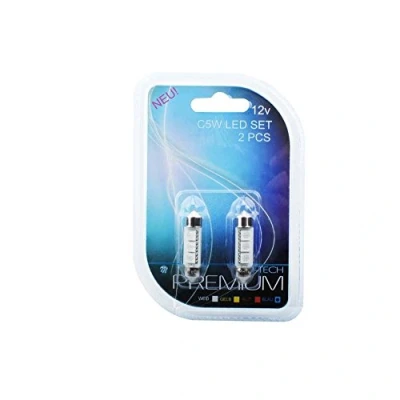 Afbeelding van Gloeilamp voor de auto M Tech LB310B 12 V Blauw C5W 36 mm 0,72 W LED Licht