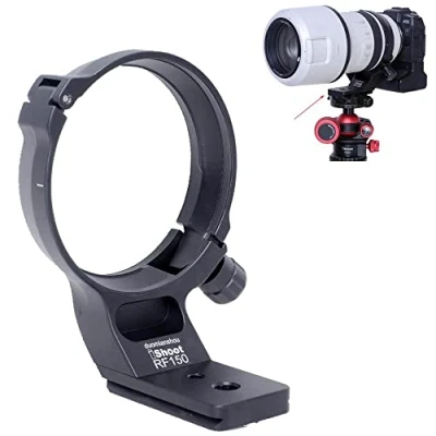 Afbeelding van iShoot Statief Mount Ring Lens Collar Compatibel met Canon RF 100 500mm f/4.5 7.1L is USM, Bracket Ondersteuning Houder Bottom Arca Swiss Fit Camera Quick Release Plate Zwaluwstaart Groove