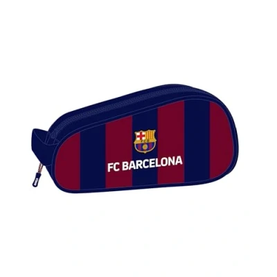Afbeelding van Safta F.C. Barcelona Schoenenkast, ovaal, multifunctioneel, voor sport, buitenschools, voetbal, comfortabel en veelzijdig, 34 x 18 15 cm, marineblauw/granaat, marineblauw/granaatrood., Standaard,