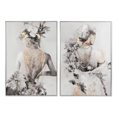 Afbeelding van Schilderij Home ESPRIT Vrouw 80 x 3,5 120 cm (2 Stuks)