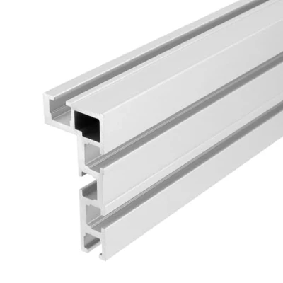 Afbeelding van QWORK® T vormige Geleiderails, 75 Type 400MM gleufrail Verstekrail, Geleiderails van Aluminiumlegering, voor Houtbewerking, Tafelzaag, Hekbevestiging
