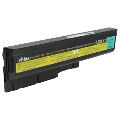 Afbeelding van vhbw Accu compatibel met IBM/Lenovo ThinkPad T500, T60, T61, T61i, T61p, W500 notebook (4400mAh, 10,8V, Li Ion) vervanging voor 40Y6795, 40Y6797