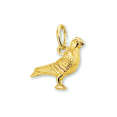 Afbeelding van Gouden duif bedel 4002129 Bedels horloge Goudkleur