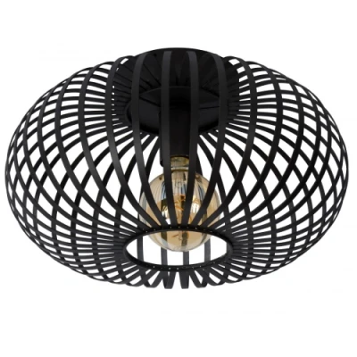 Afbeelding van Plafondlamp bol zwart 40cm