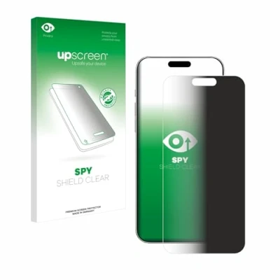Afbeelding van upscreen Privacy Schermbeschermer voor Apple iPhone 16 Pro Screen Protector Anti Spy, Antikras, Vingerafdruk