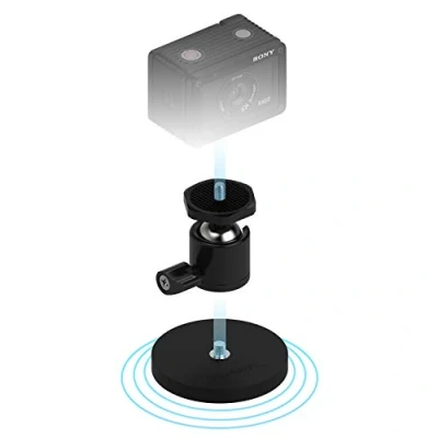 Afbeelding van SABRENT Rubber Gecoate Magnetische Bevestiging voor Actiecamera&#039;s en Kleine Camera&#039;s (CS MG66)
