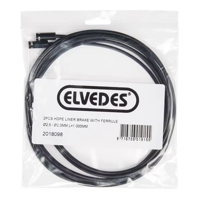 Afbeelding van Elvedes Liner rem 2,5/2mm (2) 1000mm HDPE+hoedje 2018098