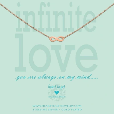 Afbeelding van Heart to Get Ketting met hanger RoséGoud Infinity 40cm