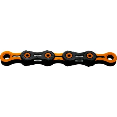 Afbeelding van KMC fietsketting, DLC11 Waxed zwart oranje, 1/2&quot; x 11/128&quot;, 118 schakels, 11 voudig, licht, oranje