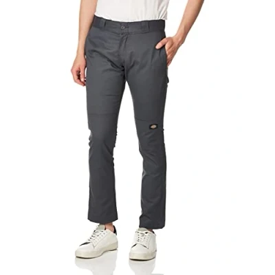 Afbeelding van Dickies Slanke rechte werkbroek met dubbele knie, Houtskool, 32W / 30L
