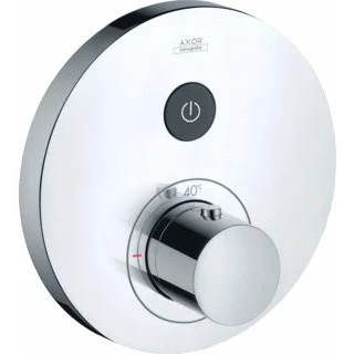 Afbeelding van Axor showerselect round afbouwdeel inbouwthermostaat met stopkraan voor 1 functie chroom 36722000