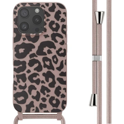 Afbeelding van Apple iPhone 16 Pro Hoesje Siliconen en TPU (zacht) imoshion Softcase/Koordhoesje/Backcover Animal Pink Telefoonhoesje