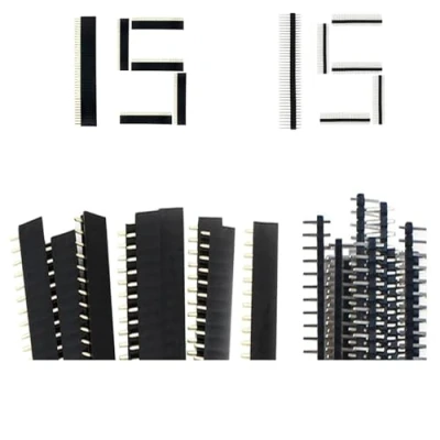 Afbeelding van 30 stuks 2,54 mm 10 pins header mannelijk en vrouwelijk stiftlijst PCB soldeerpennen gatrasterplaat connectoren prototype schild