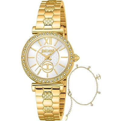 Afbeelding van Just Cavalli JC1L273M0055 Dames Varenna Horloge en Armband Cadeauset