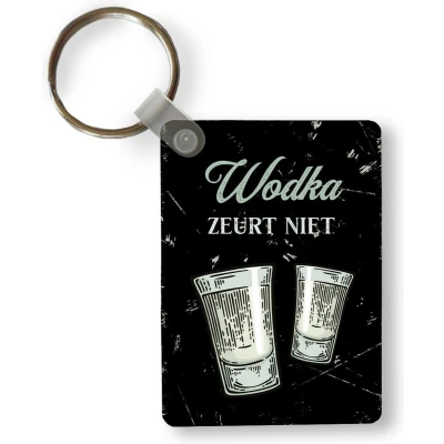 Afbeelding van Sleutelhanger Wodka Shotglaasjes Quote Uitdeelcadeautjes Plastic Vaderdag cadeau Geschenk Cadeautje voor hem Tip Mannen