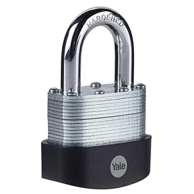Afbeelding van Yale Y125B/50/129/1 High Security 50mm Gelamineerd Staal Hangslot Open Gehard Stalen Beugel 3 Sleutels