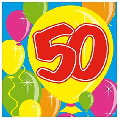 Afbeelding van Servet 50 jaar 20 stuks