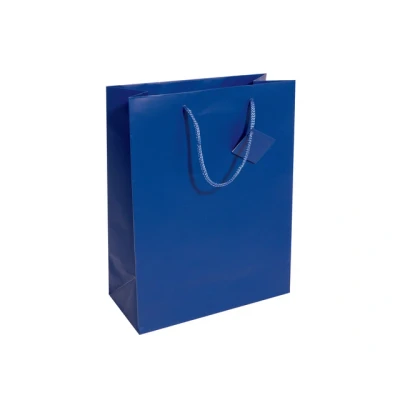 Afbeelding van 5x Cadeautas Sigel groot, ultramarijn blauw