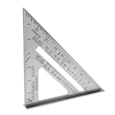 Afbeelding van OriGlam Driehoek Layout Tool, Speed Gemakkelijk te lezen Heerser Hoek Gradenboog, Meting Liniaal Tool