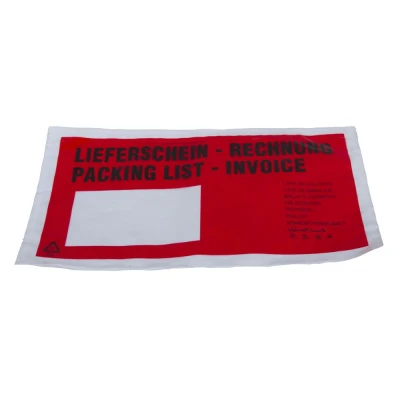 Afbeelding van Zelfklevende Documenthoezen Met Opdruk: Packing List/ Invoice. DL Invoice (1000 Stuks)