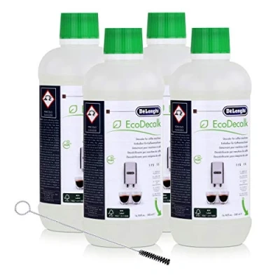 Afbeelding van Delonghi EcoDecalk, 4 stuks, voor koffieautomaten, ontkalker en een reinigingsborstel
